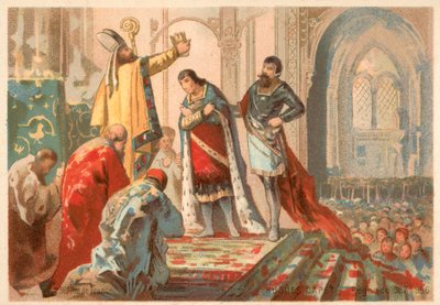 Coronación de Hugo Capeto como Rey de Francia, 987 de French School